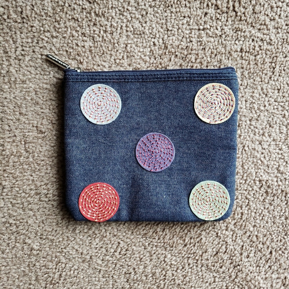 Bath and body works denim Cosmetics pouch